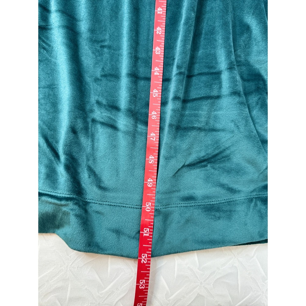 Eileen West Lux Velour Zip Front Green Robe LARGE/XL Leisure Classic Loungewear - Picture 7 of 8